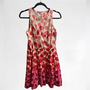 Vintage-Style Carnation Print Dress | Romantic Sleeveless Midi (4)